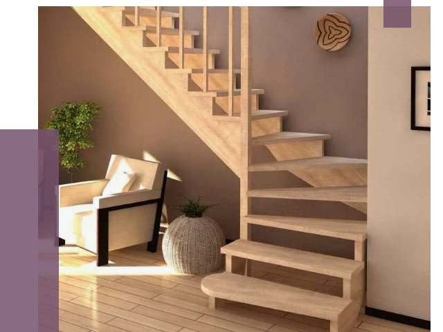 Изготовление Г-образных лестниц в Наро-Фоминске от 18953 руб. 