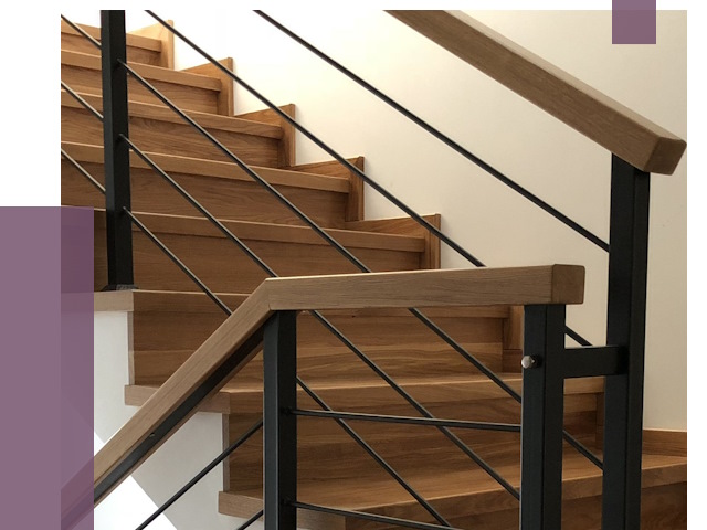 Обшивка металлической лестницы деревом в Наро-Фоминске от 4354 руб. 