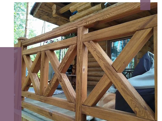 Деревянные перила под ключ в Наро-Фоминске от 7684 руб. 