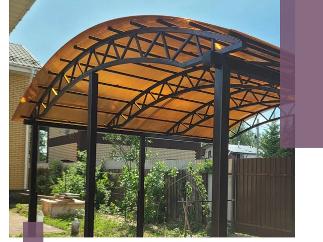 Изготовление навесов под ключ в Наро-Фоминске из качественных материалов