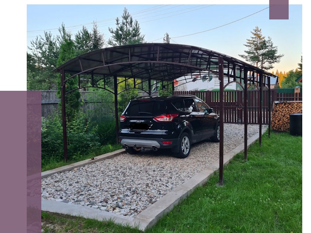 Навесы для автомобиля в Наро-Фоминске от 13165 руб.  | ПРОЛЁТ-Нр-