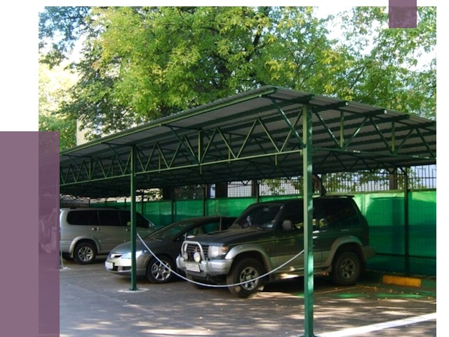 Навесы для парковки в Наро-Фоминске от 80423 руб. заказать | ПРОЛЁТ-Нр-