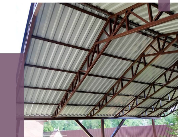 Навесы из профнастила в Наро-Фоминске от 7376 руб. | ПРОЛЁТ-Нр-