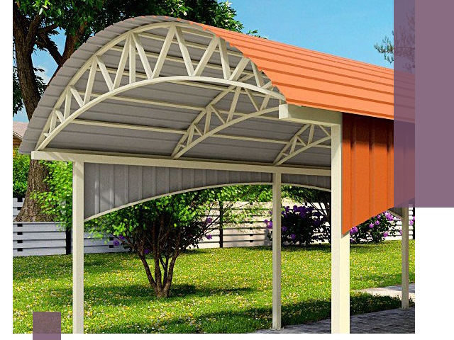 Навесы из профнастила под ключ в Наро-Фоминске — установка и монтаж