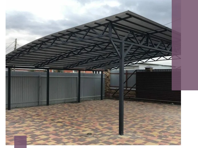 Металлические навесы под ключ в Наро-Фоминске — изготовление и монтаж