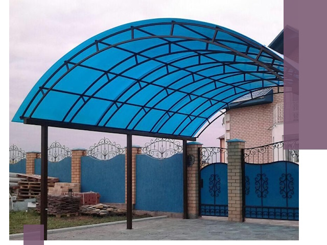 Арочные навесы под ключ в Наро-Фоминске — изготовление и монтаж