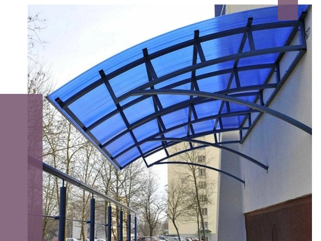 Козырьки из поликарбоната в Наро-Фоминске от 4303 руб. под ключ | ПРОЛЁТ-Нр-