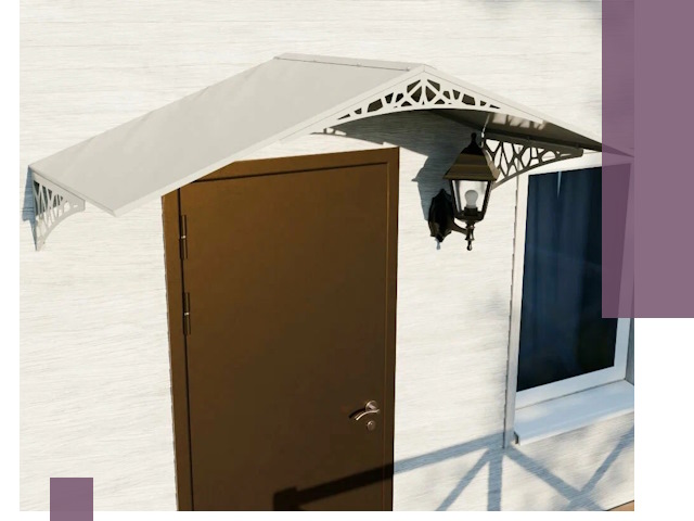 Металлические козырьки на входы и террасы в Наро-Фоминске