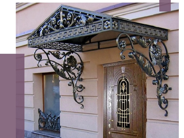 Кованые козырьки в Наро-Фоминске под ключ от 12755 руб. — ПРОЛЁТ