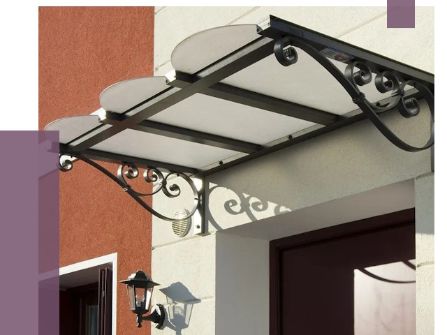 Односкатные козырьки в Наро-Фоминске от 8401 руб.  | ПРОЛЁТ-Нр-