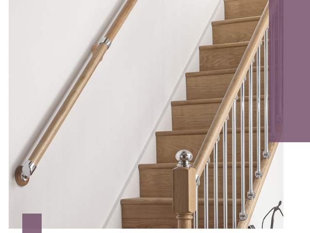 Пристенные поручни из стали и нержавейки под монтаж в Наро-Фоминске